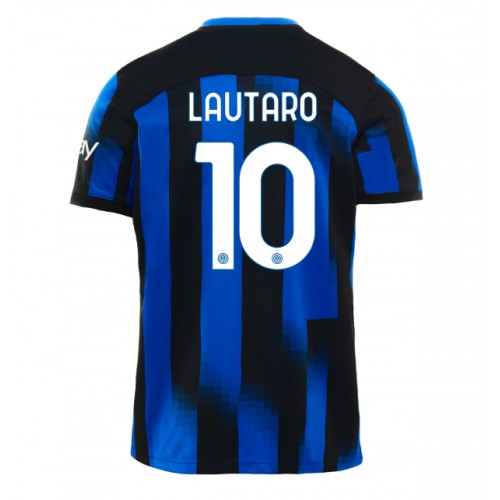 Fotballdrakt Herre Inter Milan Lautaro Martinez #10 Hjemmedrakt 2023-24 Kortermet